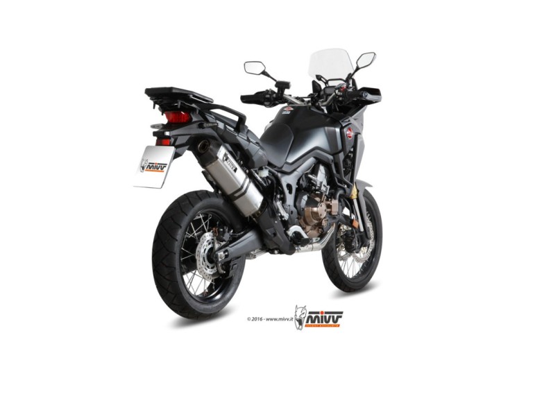 Mivv Slip-On Speed edge St. Steel con tapa carbono Honda CRF 1000 L Africa Twin 2016-19
