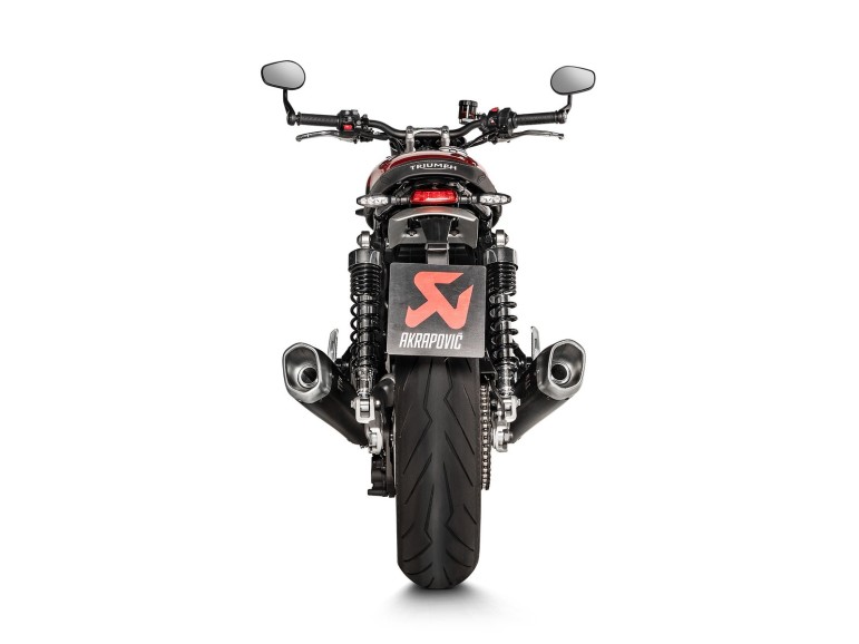 Akrapovic BLACK EDITION silenciosos Slip-on. Homologado Triumph Thruxton 1200 2016-20