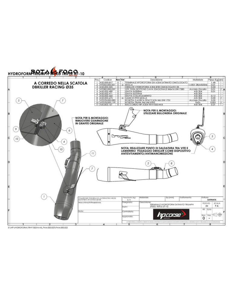 Escape HYDROFORM HP Corse. trhy1003-n-ab